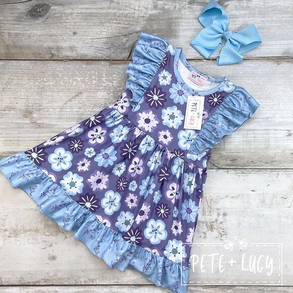 Pete & Lucy Other - Pete & Lucy Plum Blooms Dress